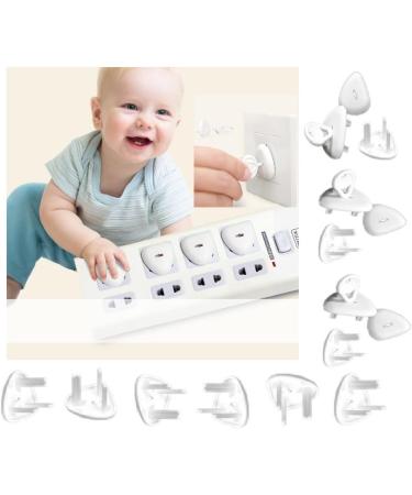 Baby Safety Plug Socket Covers UK with Key - 12 Pieces | Childproofing Shock Prevention | Easy Install Child Safe Protectors - Buy Online on SooperMarket.com