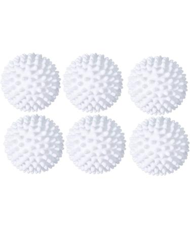 6PCS Laundry Dryer Balls Reusable Laundry Ball and Dryer Ball Anti-Entanglement and Reusable White