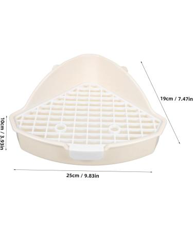 GANAZONO Rabbit Triangle Toilet Pet Litter Basin Pet Cage Guinea Pig Enclosure Pet Potty Abs White 25.00X19.00X10.00CM White - Buy Online on SooperMarket.com