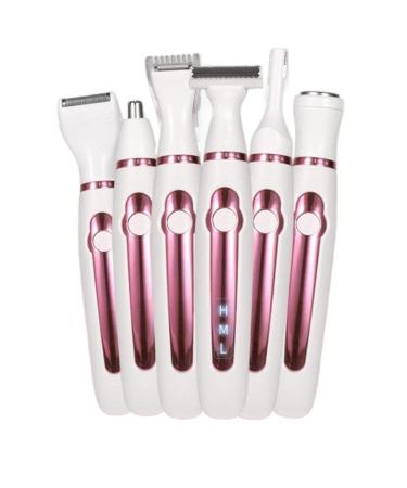 6 in 1 Electric Hair Remover Rechargeable Lady Shaver Nose Hair Trimmer Shaper Leg Armpit Bikini Trimmer Women Epilator