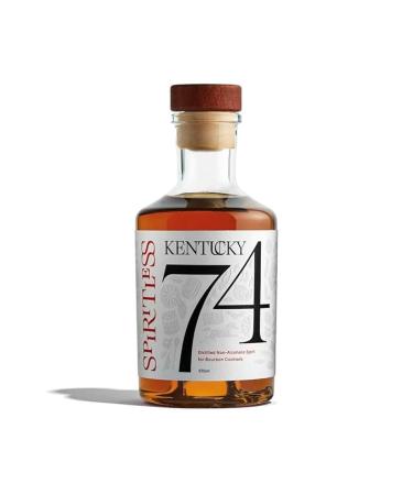 SPIRITLESS Kentucky 74 | Non-Alcoholic Bourbon Whiskey Spirit | Fully Distilled Mocktail & Cocktail Ingredient | For Halfsies or Fully Spiritless | Non-GMO & Vegan | 375 ml Bottle