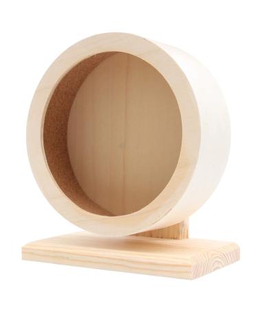 ULTECHNOVO Small Pets Exercise Wheel Hamster Wooden Mute Running Spinner Wheel Play Toy Pet Rest Nest Toy for Rat Gerbil Mice Chinchillas Hedgehogs Guinea Pigs (15cm)