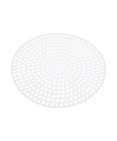 MILISTEN Clear Plastic Canvas Mesh Sheets, 10Pcs Round Canvas Mesh for DIY Mesh, 20cm/7.8in (White) 20X20CM