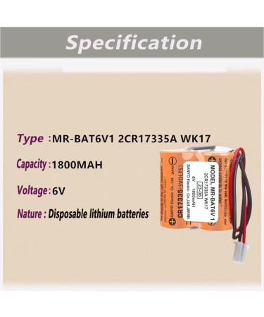 12 Pack 6V 1800mAh MR-BAT6V1 2CR17335A WK17 Battery - Compatible with Mitsubishi M80 Driver & MR-J4 Servo System | International Shipping Available - Buy Online on SooperMarket.com