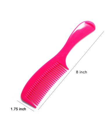 LUXXII Styling Essentials Round Handle Comb Set - 6 Pack of Colorful Combs with Bonus 5 Favorict Pocket Comb (A) - Buy Online on SooperMarket.com