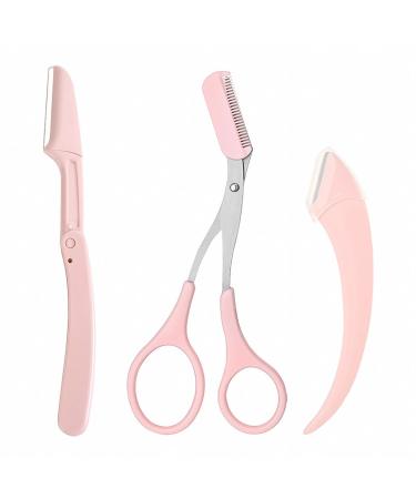 SSRDFU-3 PCs eyebrow trim tools professional precision eye brewing scissors eyebrow scissors with mini comb auxiliary eye brow comb eyebrow form tools for men and women