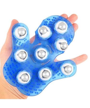 Colcolo 2x Palm 9 Balls Body Massager Massage Glove Hand Stress Tension Relief