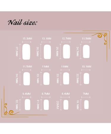 Medium Square French Tip Press on Nails with Fall Leaf Design - Glitter Acrylic False Nails for Women - Style 1 - Buy Online on SooperMarket.com