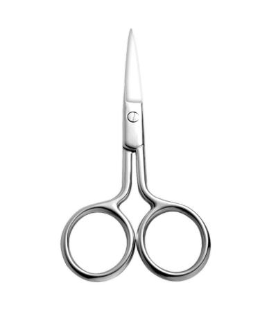 Facial Hair Scissors Small Scissors Nose Hair Scissors Stainless Steel Straight Tip Scissor for Eyebrows Nose Moustache Beard Eyelash Pointed Scissors 05