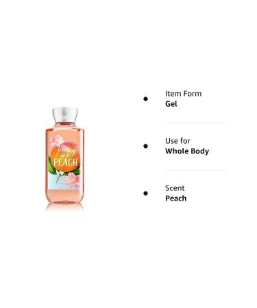 Bath & Body Works Pretty as a Peach Shower Gel 10 Fl Oz - Shea & Vitamin E Infused - Buy Online on SooperMarket.com