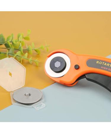 45mm Rotary Fabric Cutter with Safety Lock and 10 Replacement Blades - Ideal for Quilting, Sewing, Arts, and Crafts - Buy Online on SooperMarket.com