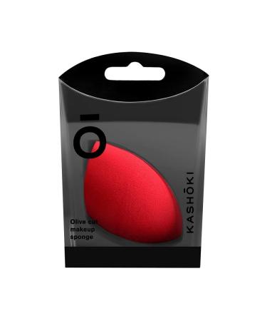 TB TOOLS FOR BEAUTY T4B KASH KI OLIVE CUT Makeup Sponge for Foundation Made of Plastic and Latex-Free Red