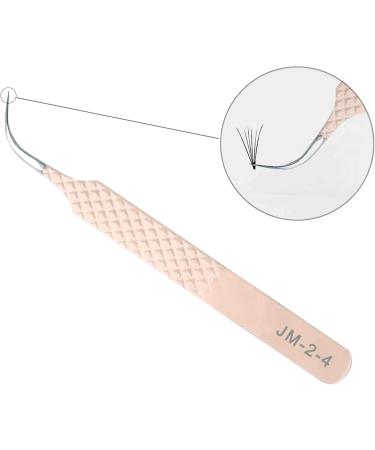 High Precision Stainless Steel Professional Tweezers for Eyelash Extensions - JM2-4 Pink - International Shipping - Buy Online on SooperMarket.com