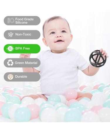 Buy BPA-Free Silicone Baby Toy Grasping Toy & Teething Ring - Safe Apricot Color for Infants - Buy Online on SooperMarket.com
