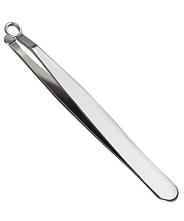 Anvirtue Universal Nose Hair Trimming Tweezers, Stainless Steel Eyebrow Trimmer, Friendly Round Tip, No Mirror Needed Easy Cut, for Noses, Sideburns, Brow, Body (1PC)