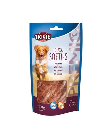 Trixie Hundeleckerli Premio Dog Duck Softies 100g - Premium treats for dogs gluten -free - without grain & sugar tasty reward for training & at home - 31869 Duck Softies 100 g (1 Pack)
