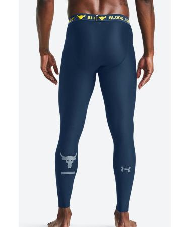 Under Armour Project Rock Compression Workout Pants - Small Navy | Brahma Bull Edition - Buy Online on SooperMarket.com