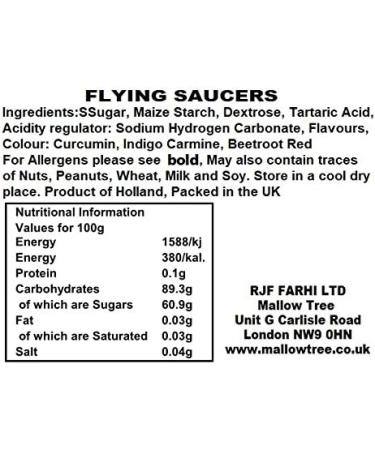 Mallow Tree Flying Saucers in a Sweet Shop Jar 220 g - Buy Online on SooperMarket.com