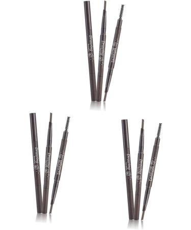 Angoily 3pcs 2 1 Eyebrow Pen Gothic+mirror Eyebrow Pencils Eyebrow Brush To Rotate Five Colors - Buy Online on SooperMarket.com