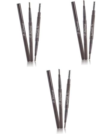 PLAFOPE 3pcs 2 1 Eyebrow Brush Eyebrow Pencil Waterproof Brow Pencil Makeup Sharpener Stand Microblading Pen - Buy Online on SooperMarket.com