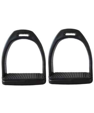 LYXMY Horse Stirrups 1 Pair Lightweight Wide Track Horse Riding Stirrup with Non-slip Rubber Pad Equestrian Supplies for CHIldren or Adults