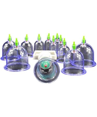 KLY -1 Set Chinese Great Medical Body Healthy Care 12 Cups Kit Cupping Therapy(ENGLISH MANUAL) - Buy Online on SooperMarket.com
