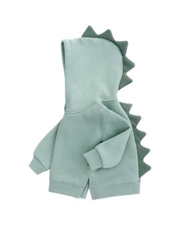 famuka Little Kids Dinosaur Hoodie Toddler Boy Girl Sweatshirt Unisex Casual Tops 4 Years Green