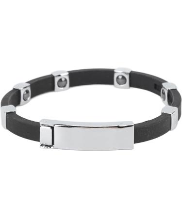 Magnetic Silicone Balance Bracelet - Waterproof Sport Style in Black | Boost Wellness & Performance - Buy Online on SooperMarket.com