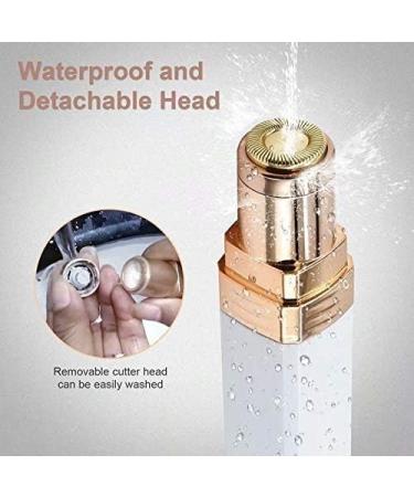 USB Rechargeable Eyebrow Trimmer - Facial Hair Removal with LED Light & Stainless Steel Protection - White - Buy Online on SooperMarket.com