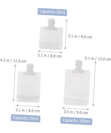 FOMIYES 5 Sets Flap Lotion Bag Shampoo Travel Container Spray Lotion Portable Spout Pouch Toiletry Lotion Pouch Dispenser Container Squeezable Bags Reusable Filling Bye Cream Clamshell - Buy Online on SooperMarket.com