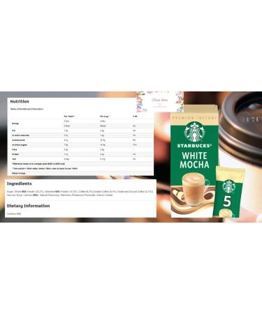 Starbucks Instant Coffee Gift Box- Compatible For Lovers Of Starbucks| Starbucks White Mocha Cinnamon Dolce Latte & Caramel Latte Flavour| Coffee Cup Sleeves Stirrers|Snacks & Pamper Guide - Buy Online on SooperMarket.com