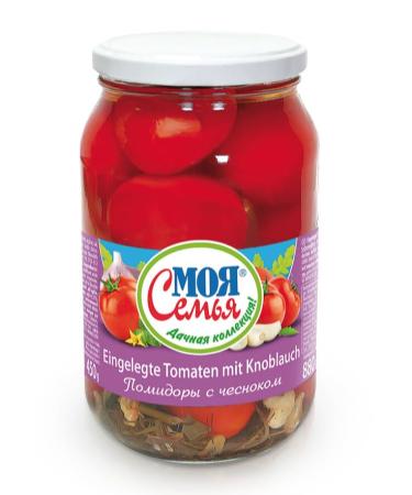 Tomatoes With Garlic My Family 880g - Pack of 3