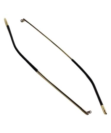 RANARA Replacement Eyeglass End Tips Eyeglass Legs Eyeglass Accessories 1 Pair Vintage Metal Frame Replacement Temples for Eyeglasses Gold