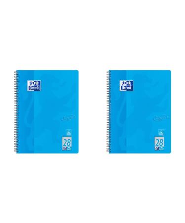 Oxford Touch College Block A4 squared with double margin 80 sheets blue (pack of 2) 1 (pack of 2) Single