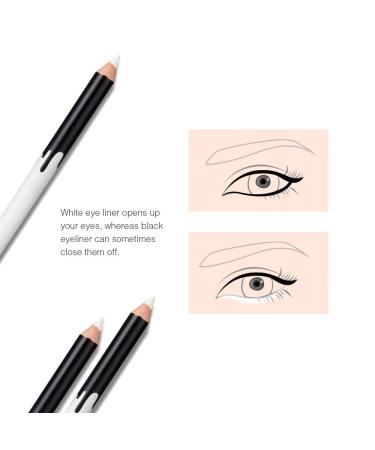 KAIQIKAIXI 6 White Eyeliner Pencils - Professional Waterproof Long-Lasting Eye Brightener & Lip Liner Set - Buy Online on SooperMarket.com