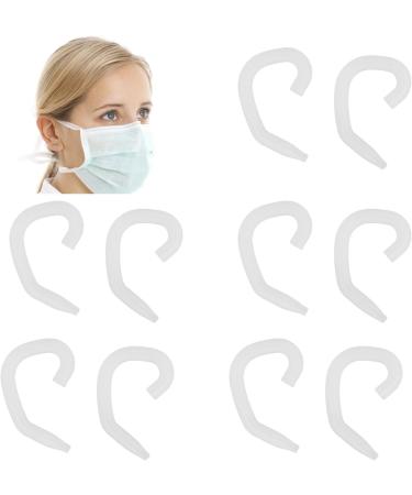 Ear Protector Hook Flexible Comfortable Ear Hook Washable Easy To Wear Silicone 10 Pcs for Kids(Transparent White) - Buy Online on SooperMarket.com
