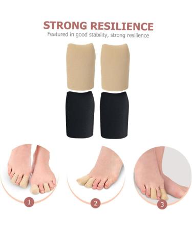 Silicone Toe Sleeves 2 Pairs - Pinky Toe Guards for Sneaker Toe Protection - Buy Online on SooperMarket.com