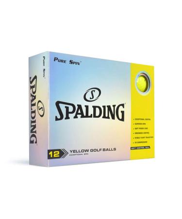 Spalding Pure Spin 12 Ball Pack - Yellow