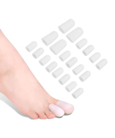 10 Pairs Silicone Toe Cushion Tubes - Adjustable Pain Relief & Protection for Ingrown Toenail, Callus, Corns - Prevent Rubbing & Toe Problems - Buy Online on SooperMarket.com