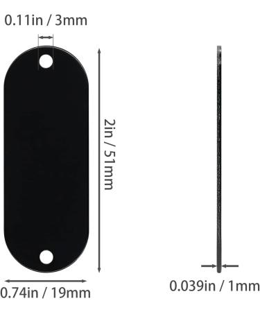 StayMax Aluminum Engraving Blanks Tags Stamping Blanks Tags with 2 Holes 25 Pack (Black) - Buy Online on SooperMarket.com