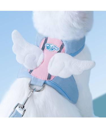 Fueegue Cat Harness with Leash Escape Proof Adjustable Soft for Cats and Dogs Puppy Harness Blue L
