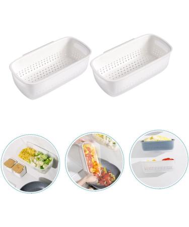 2pcs Double Layer Drainer Basket Multifunction Breakfast Basket - Buy Online on SooperMarket.com