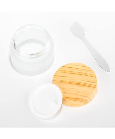 Zeoabsy 12-Pack Empty 5ml Matte Transparent Glass Cream Cans with Screw Lid - Ideal for Gels & Creams Perfect for Cosmetics - Buy Online on SooperMarket.com