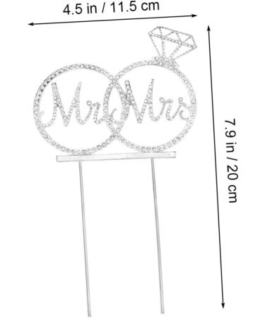 Warmhm 3pcs Cupcake Topper Cake Pick Wedding Cake Toppers Mr Mrs Shape Deisgn Picks Cupcakes Food Decoration Supplies Hair Accessories Bride Gorgeous Silverx3pcs mediumx3pcs - Buy Online on SooperMarket.com