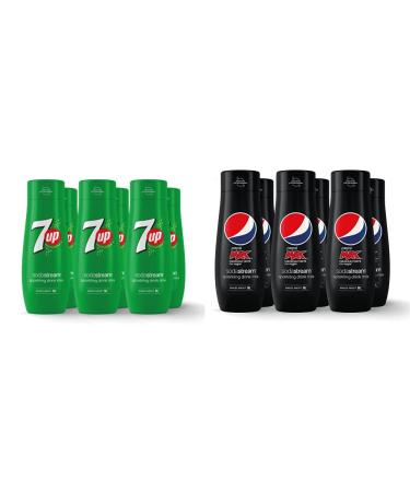 SodaStream 7UP Makes Up to 54 Litres 6 x 440 ml Multipack & Pepsi MAX Makes Up to 54 Litres - 6 x 440 ml Multipack