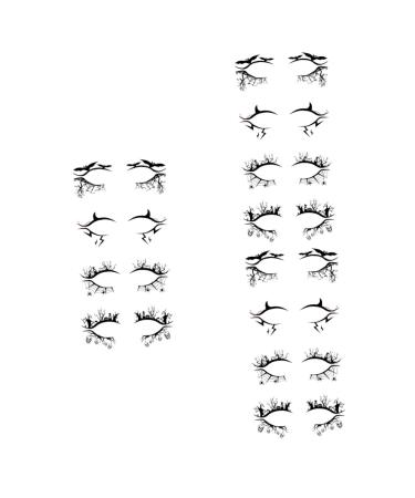 minkissy 12 Pairs Halloween Eyeliner Stickers Eye Stickers Skull Halloween Makeup Stickers Festival Eye Sticker Eye Decals Trendy Stickers Eyelash Tapes Luxurious Plastic Adhesive Tape