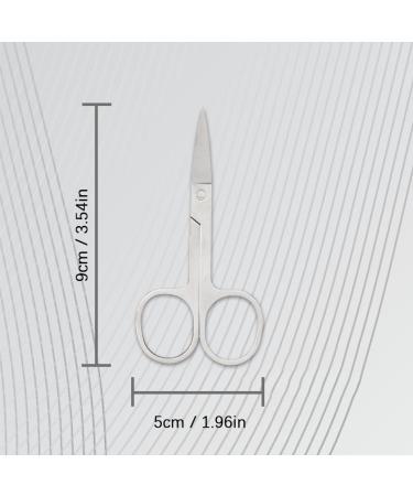 Premium Stainless Steel Nose Hair Trimmer & Eyelash Scissors for Men & Women - Professional Facial Hair Grooming - Buy Online on SooperMarket.com