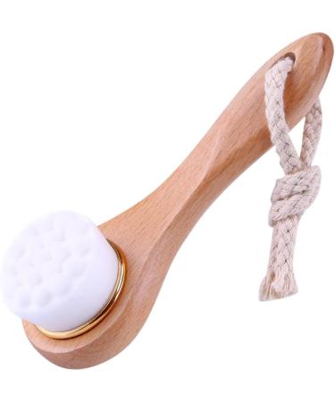 Facial Cleansing Brush Manual Face Brush Bamboo Charcoal Bristles Wooden Handle Deep Pore Exfoliation Wash Makeup Massaging Brush Manual Face Brush - Buy Online on SooperMarket.com