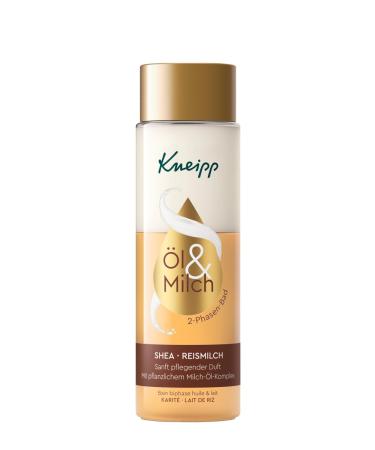 Kneipp 2-phase bathroom shea rice milk- luxurious spoiling bath additive from a vegetable milk-oil complex valuable shea butter and rice milk mild cleaning and gentle care 250ml