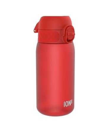 Ion8 Kids Water Bottle 350 ml/12 oz Leak Proof Easy to Open Secure Lock Dishwasher Safe BPA Free Carry Handle Hygienic Flip Cover Easy Clean Odour Free Carbon Neutral Red 350ml OneTouch 2.0